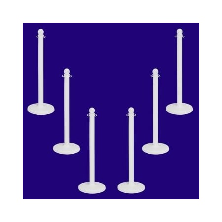 MEDIUM DUTY STANCHION POSTS COLOR PRC207WT